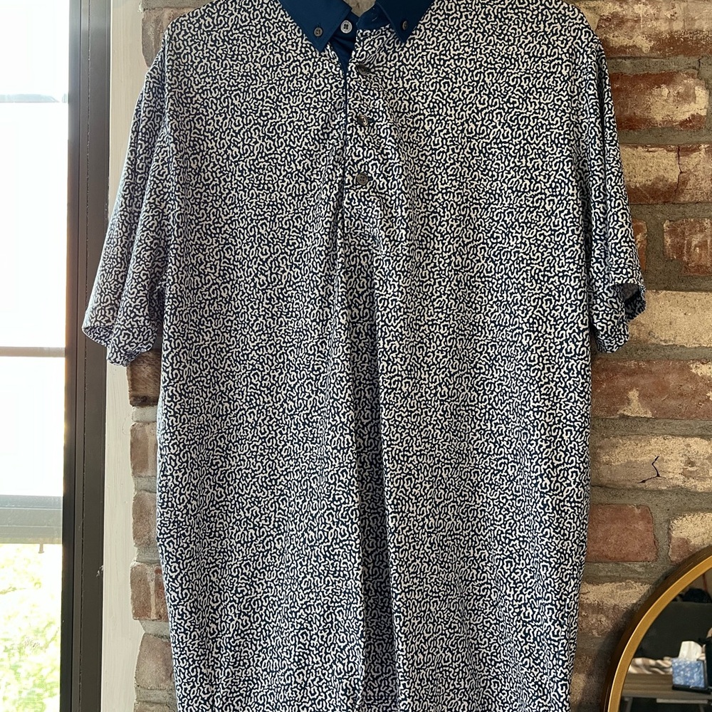 Greyson Blue and White Polo Shirt Classic Design